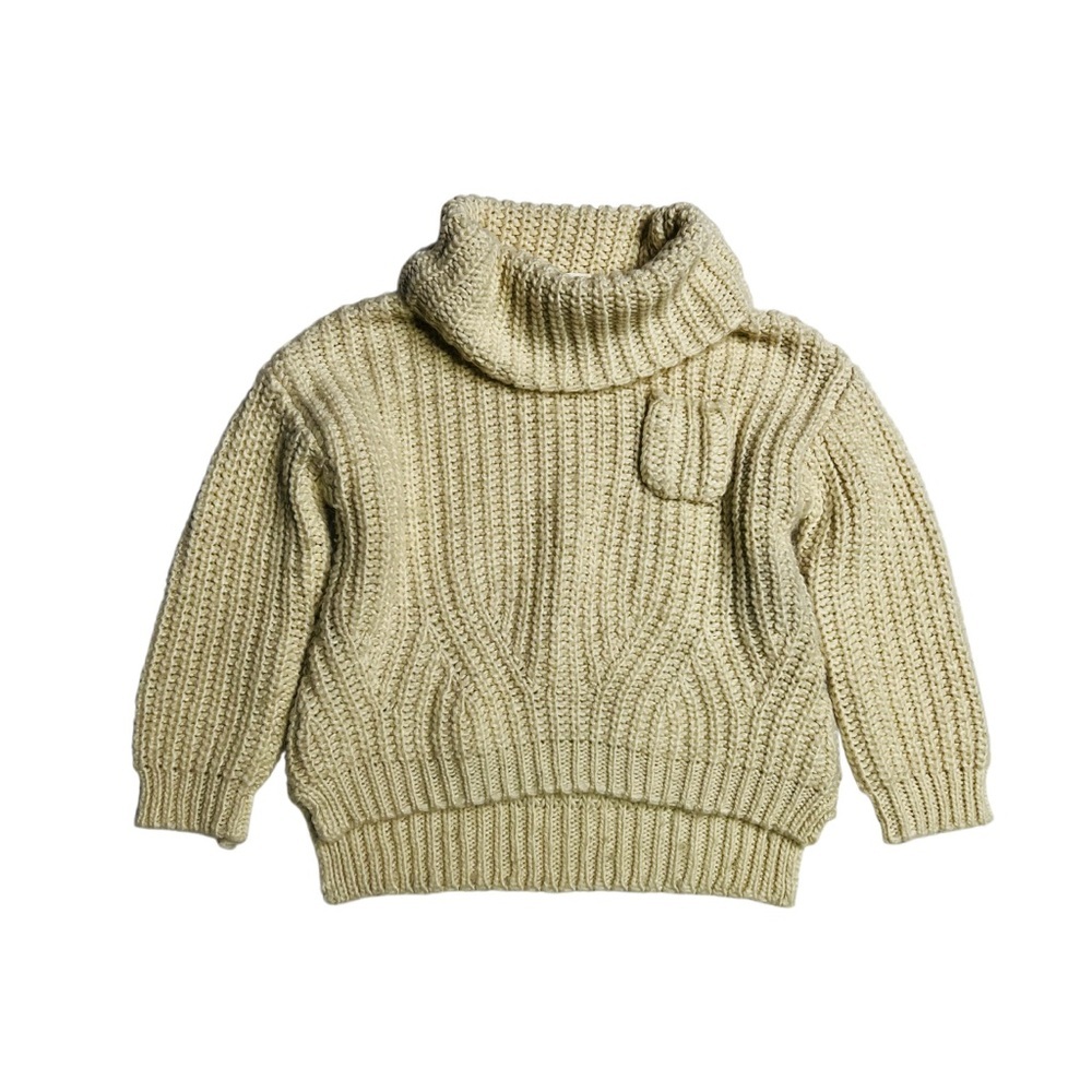 Zara Cream Chunky Knit Sweater for Kids